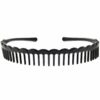 3 x Strong Black Comb Alice Bands