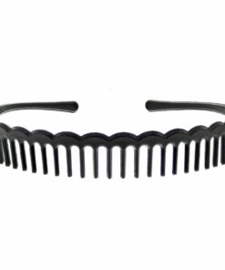 3 x Strong Black Comb Alice Bands