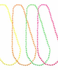 4 x 80s Neon Plastic Beads Set