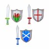 National Flag Scottish English Welsh Flag Inflatable Shield & Sword Set
