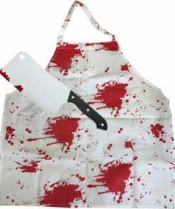 Halloween Bloody Apron & Meat Cleaver Set