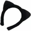 Black Cat Furry Ears on Headband