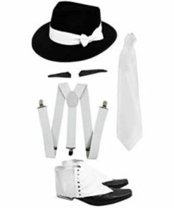 Mens Black Gangster Set