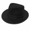 Mens 1940s Black Gangster Federer Hat