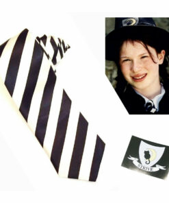 Worst Witch Mildred Hubble Black & White Neck Tie with Strive Badge