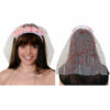 Blood Splattered Zombie Bride Rose Veil