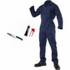 Adult Child Michael Myers Blue Boiler Suit Fake Blood Knife