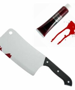 Halloween Bloody Butcher's Cleaver with Fake Blood