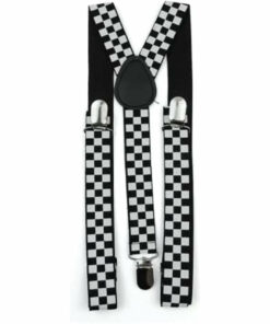 Black & White Chequered Braces