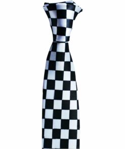 WPC Police Cop Black White Chequered Neck Tie