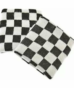 Chequered Black & White Wristbands