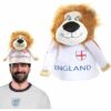 Plush England St Georges Cross Football Lion Hat