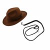 Explorer Brown Hat & Bull Whip