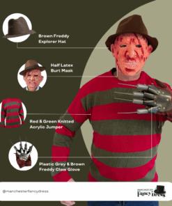 Mens Freddy Nightmare on Elm Street Fancy Dress