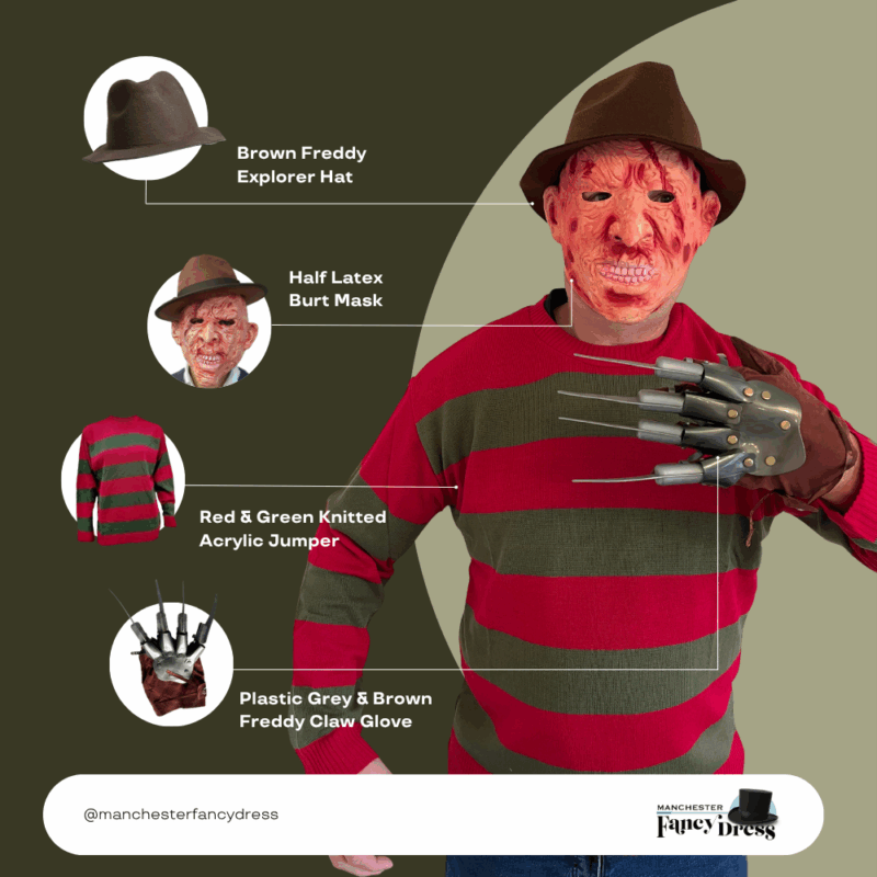 Mens Freddy Nightmare on Elm Street Fancy Dress
