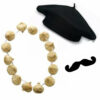 Adult French Beret Moustache & Garlic Garland Set