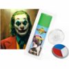 Joker Clown Movie Green Hairspray with Red White Blue Face Paint