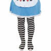 Child's Black & White Striped Tights