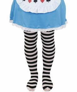 Child's Black & White Striped Tights