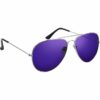 Purple Lenses Aviator Sunglasses with Metal Frame
