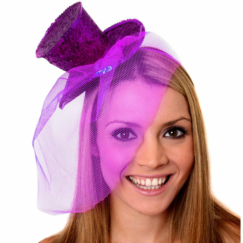 Mini Sequined Top Hat Fascinator Headband