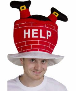 Adults Novelty Santa Stuck Down the Chimney Hat