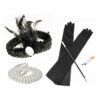 Great Gatsby Black Sequined Flapper Set