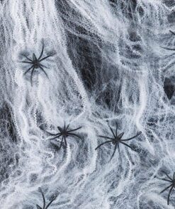 Halloween Stretchy Cob Web with Five Spiders