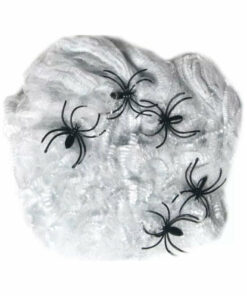 Spiders Stretchy Cob Web with 5 Plastic Spiders Halloween Decoration