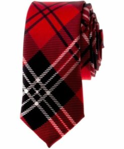 Adult Red Scottish Tartan Neck Tie