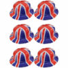 6 x Union Jack Bowler Hats