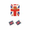 Union Jack Flag Clip On Earrings
