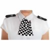 WPC Black & White Chequered Scarf & Epaulettes Set