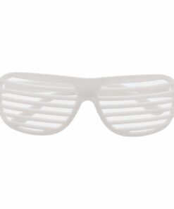 White Shutter Shades Glasses Fancy Dress Accessories