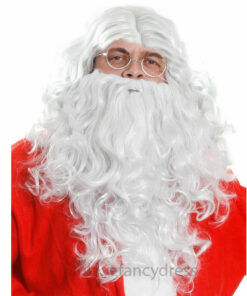 Father Christmas Long White Wig and Beard