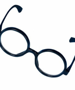 Black round glasses with plastic lense