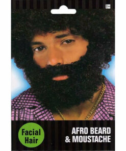 Afro Beard & Moustache Set