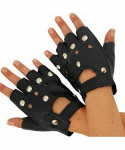 1980's Faux Leather Biker Punk Gloves