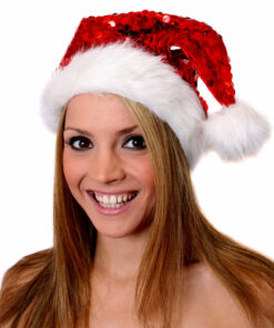 Sequined Santa Christmas Hat