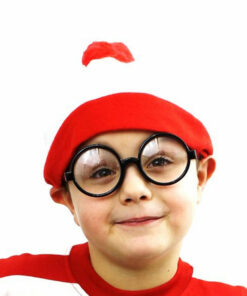 Where's Wally Children's White Bobble Hat with Red Pom Pom